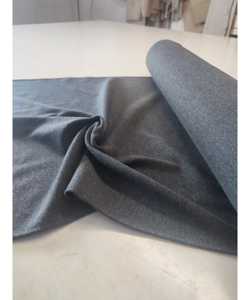 Ściągacz bawełniany gładki do wykończenia bluzy - szary melanż